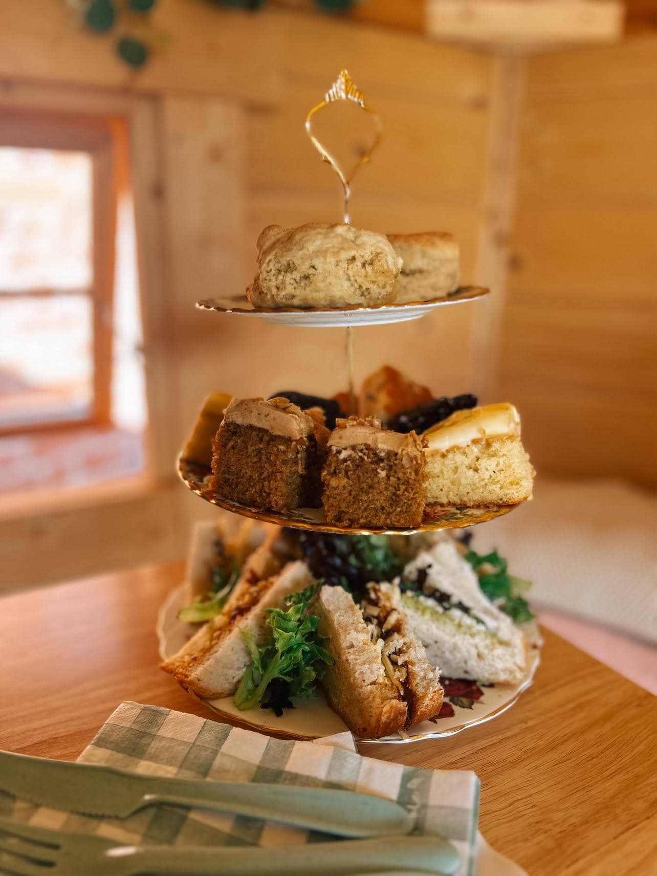 Luxury 3-Tier Afternoon Tea with Scones and Cakes