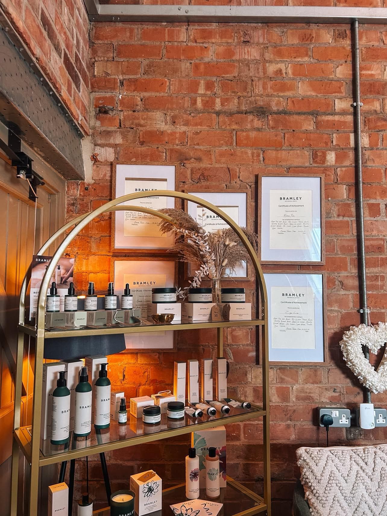 Bramley botanicals and certified achievement certificates